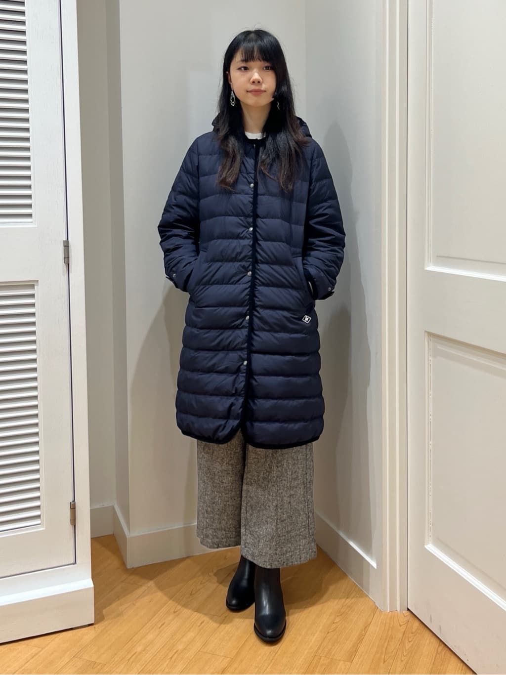 SAKIさんの「Dessin｜【撥水・2WAY】ミュラーダウンコートロング丈」を使ったコーディネート