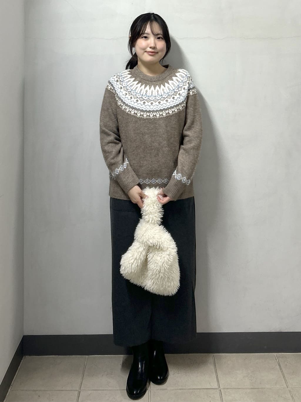 sayaさんの「OPAQUE.CLIP｜ノルディック調ニット【洗濯機OK】」を使ったコーディネート
