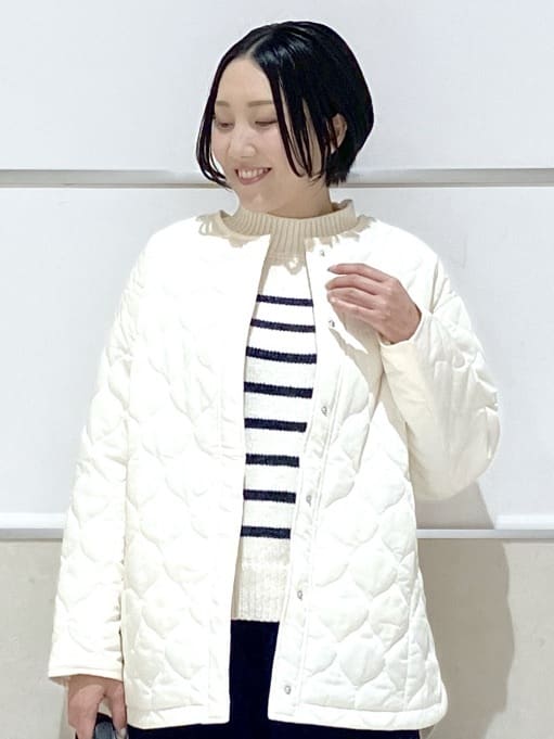 eriko さんの「Dessin｜【洗える】ハイネックベロアモールニット」を使ったコーディネート