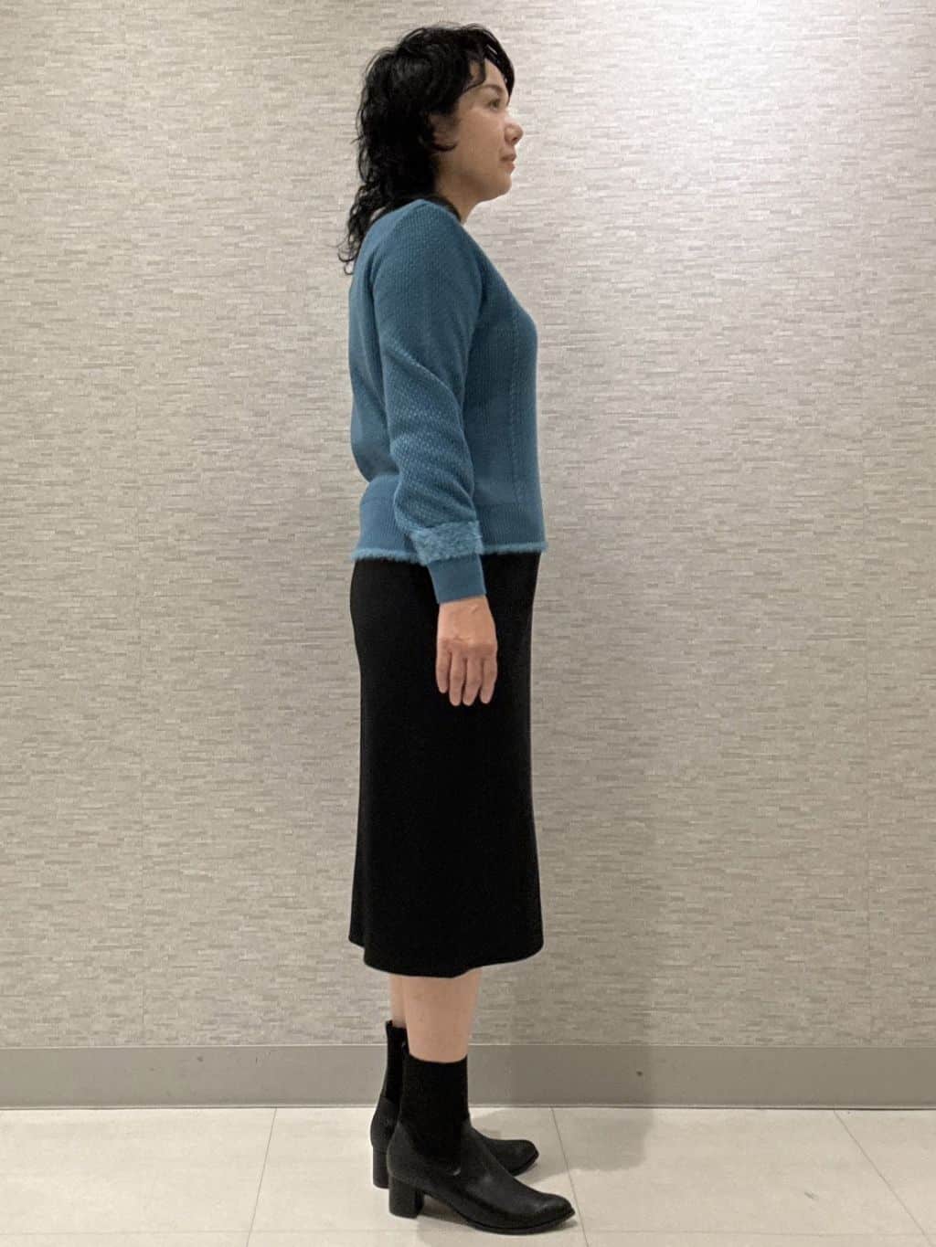 KOJIMAさんの「Reflect｜【ほんのりラメ感◎】ケーブル柄ニット」を使ったコーディネート