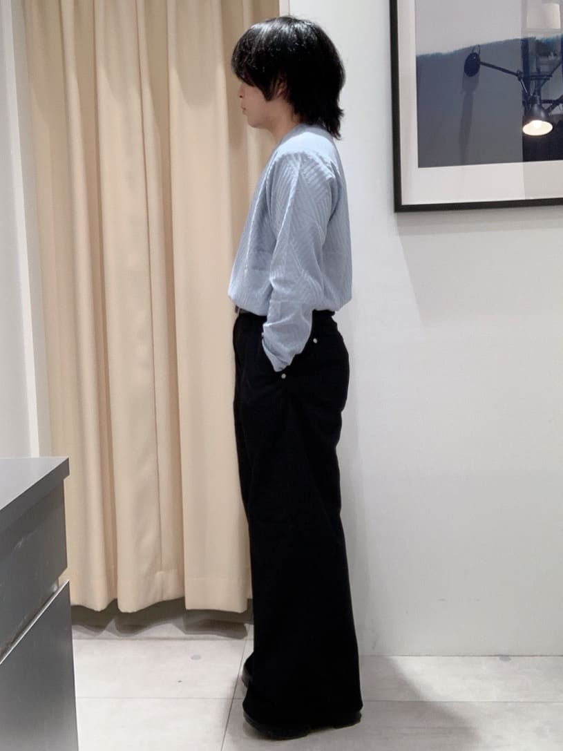 坂。さんの「THE SHOP TK｜【長く愛せる、定番ロンT】リンクスジャカード長袖Tシャツ」を使ったコーディネート