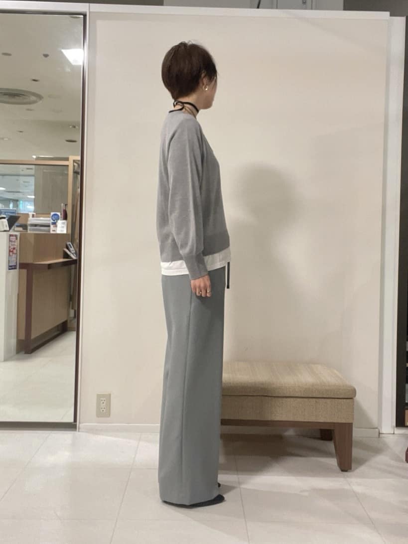 IWAMOさんの「UNTITLED｜【8色展開／コンパクト丈】レーヨン混 コクーンニット」を使ったコーディネート