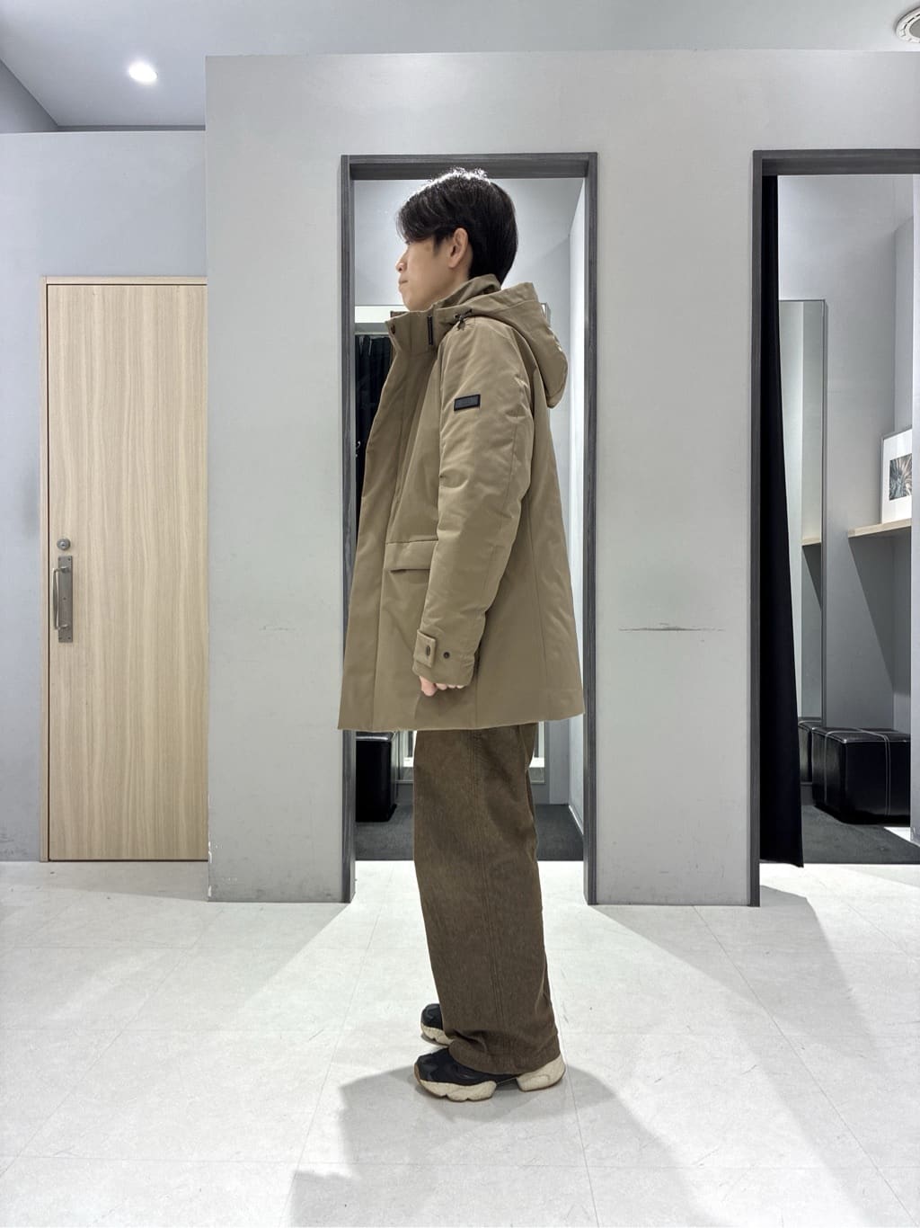 わいずみさんの「TAKEO KIKUCHI｜【None Of Stress】ストレッチ ダウンブルゾン」を使ったコーディネート