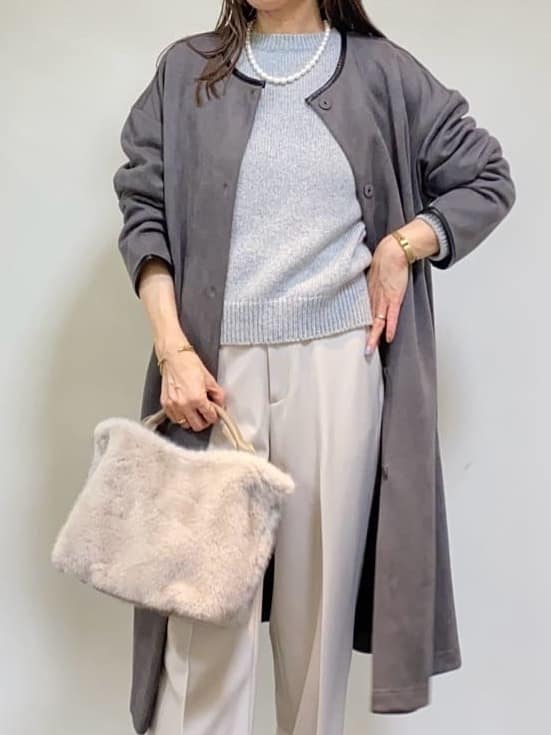 tomoさんの「UNTITLED｜【セットアップ可/ゆったり】ウール混ラメニット」を使ったコーディネート