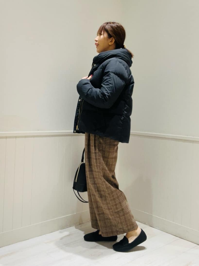Kyonさんの「SHOO･LA･RUE｜【あったか/S-LL】脚のラインをきれいに魅せる チェック柄ワイドパンツ」を使ったコーディネート