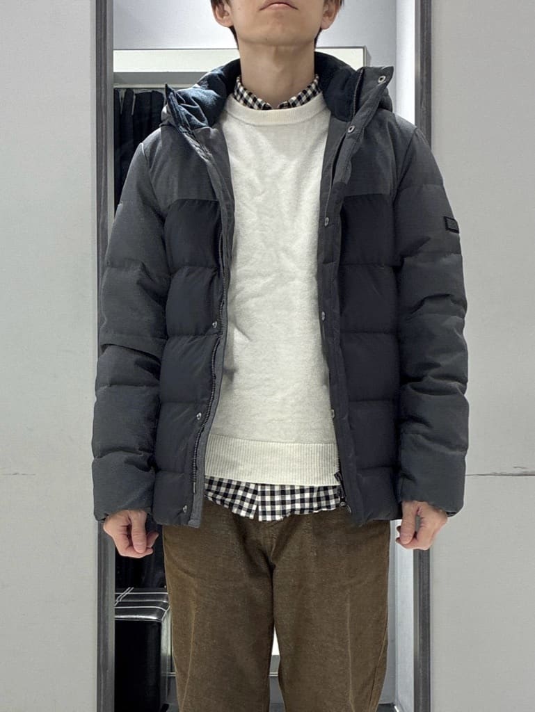 わいずみさんの「TAKEO KIKUCHI｜カラーコンビ ダウンブルゾン」を使ったコーディネート