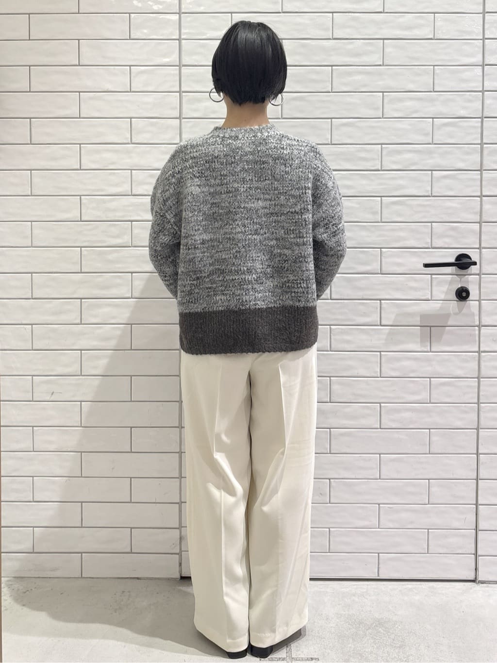 ayumiさんの「OPAQUE.CLIP｜カラーMIXミドルゲージニット【洗濯機OK】」を使ったコーディネート