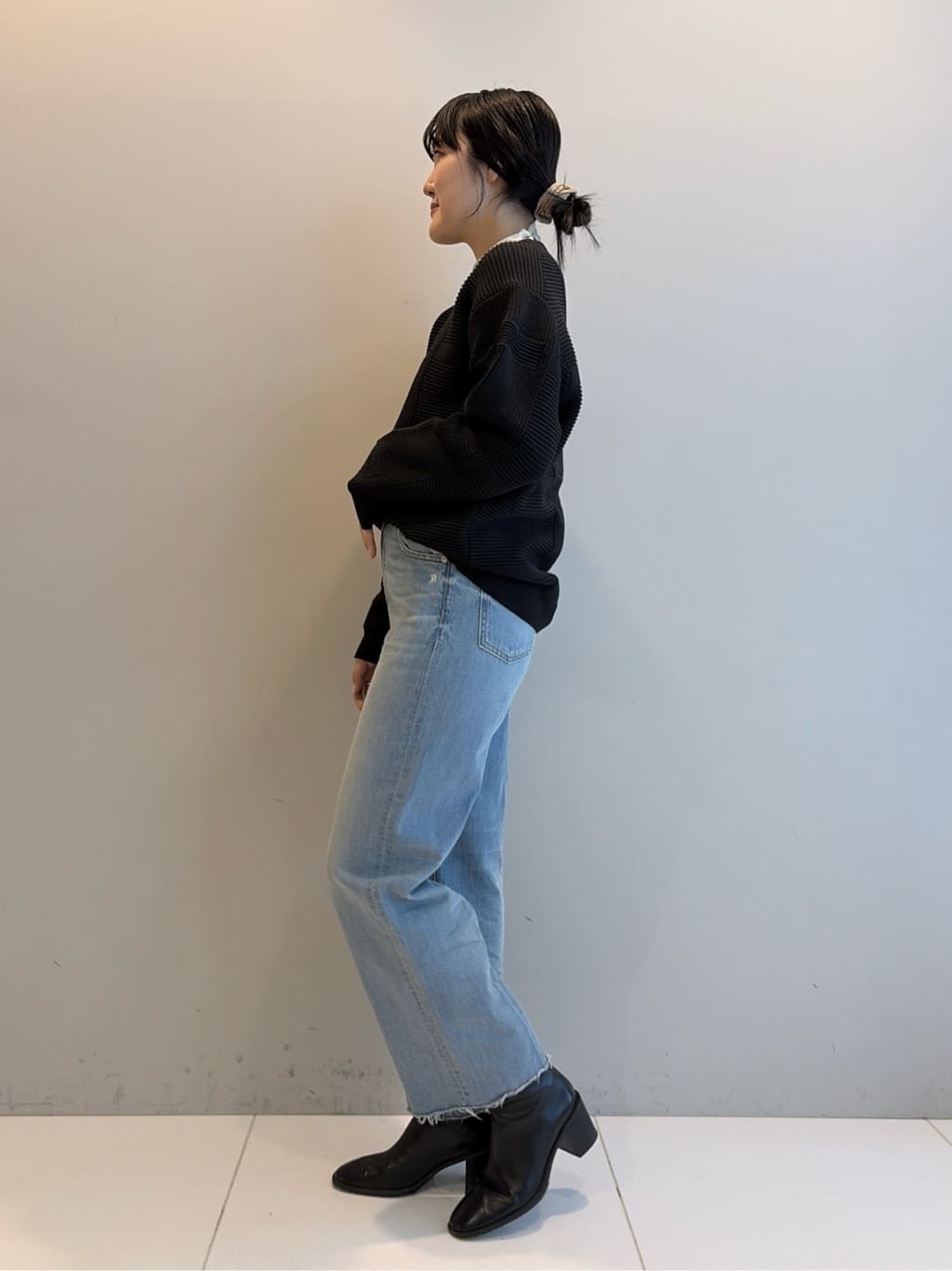 Akutagawaさんの「TAKEO KIKUCHI｜畦編みチェック プルオーバーニット」を使ったコーディネート