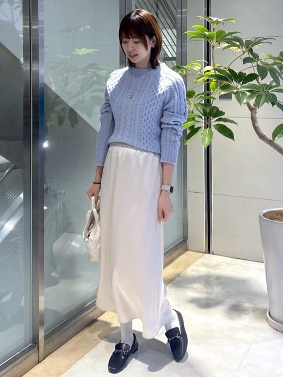 yukaさんの「UNTITLED｜【洗える】スポンディッシュ ケーブル柄ニット」を使ったコーディネート