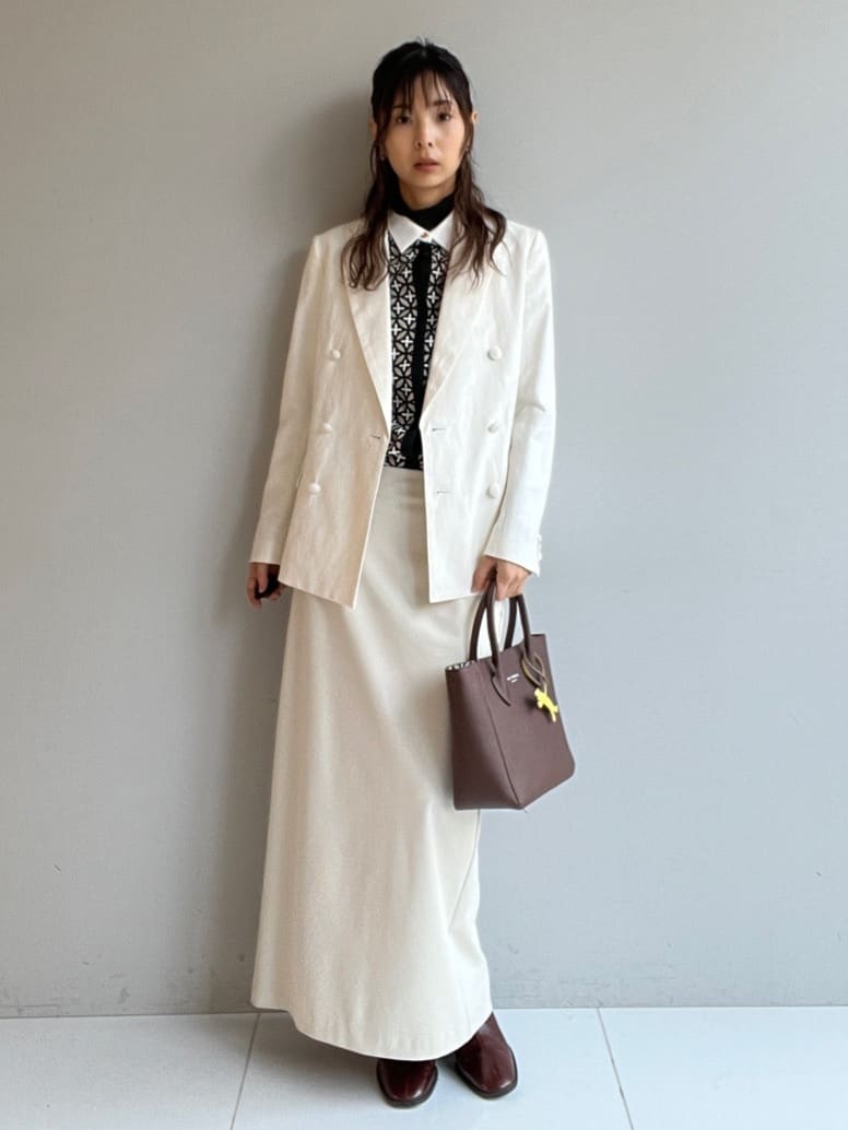 misaさんの「DRESSTERIOR｜【セットアップ可】リネンブレンドダブルブレストジャケット」を使ったコーディネート