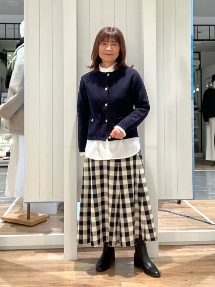 Fujitaさんの「Dessin｜ウールカシミヤカーディガン」を使ったコーディネート