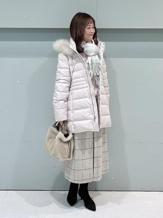 makiさんの「UNTITLED｜【洗える】スポンディッシュ ボトルネックニット」を使ったコーディネート