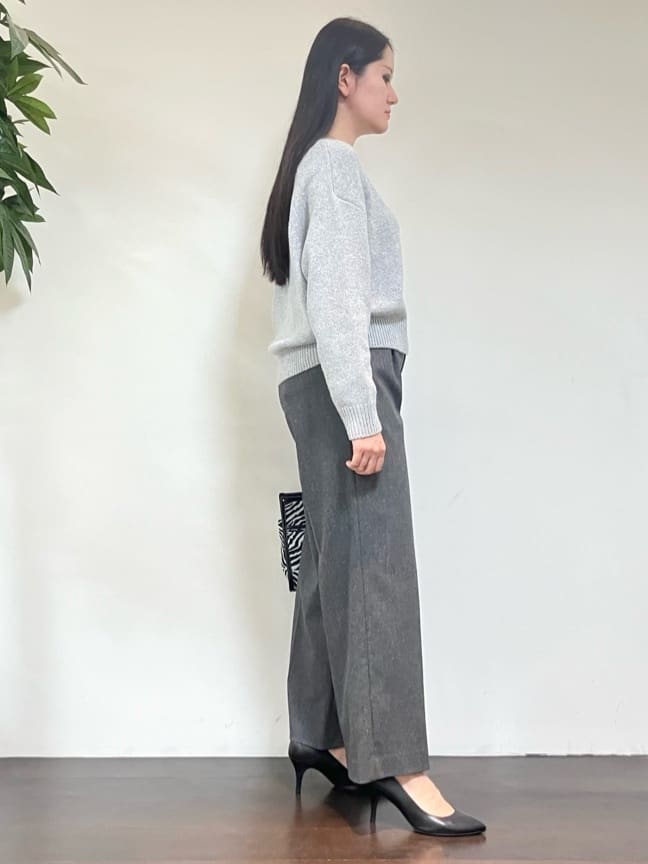 カレンさんの「UNTITLED｜【セットアップ可/ゆったり】ウール混ラメニット」を使ったコーディネート