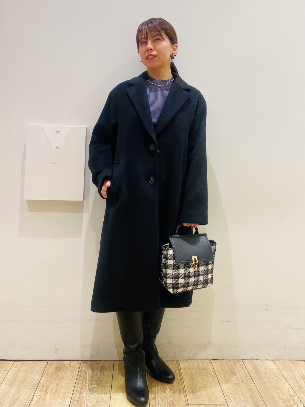 YUKOさんの「index｜カシミヤブレンドウールチェスターコート」を使ったコーディネート