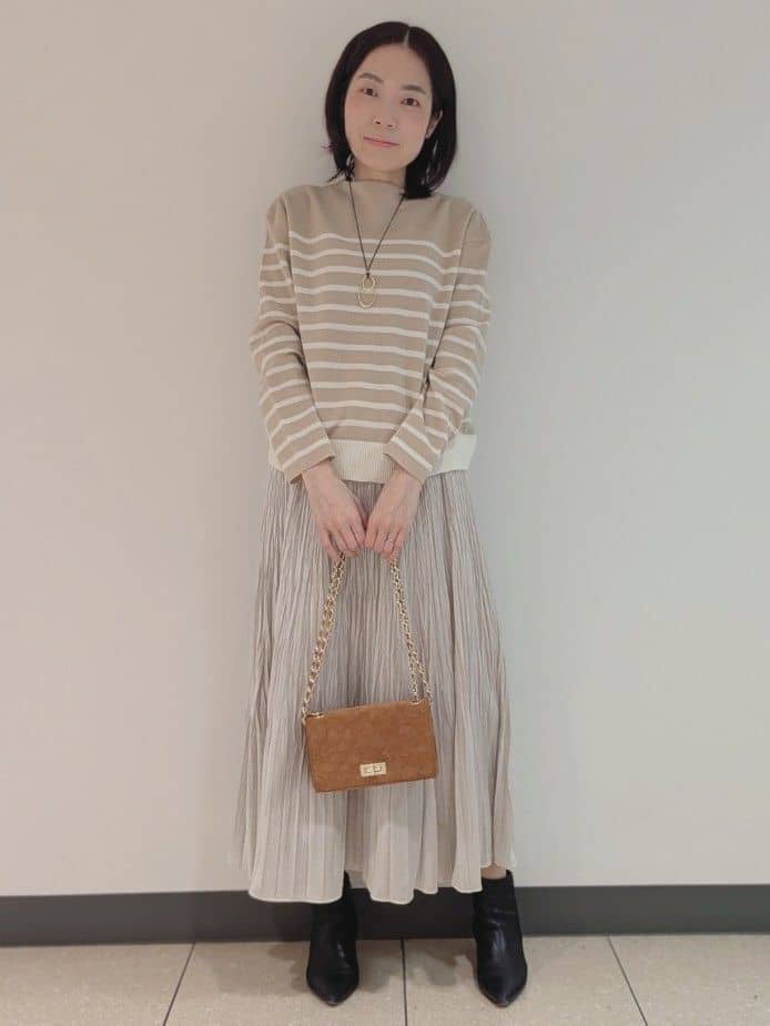 Ayaさんの「UNTITLED｜【洗える】モックネックミラノリブニット」を使ったコーディネート