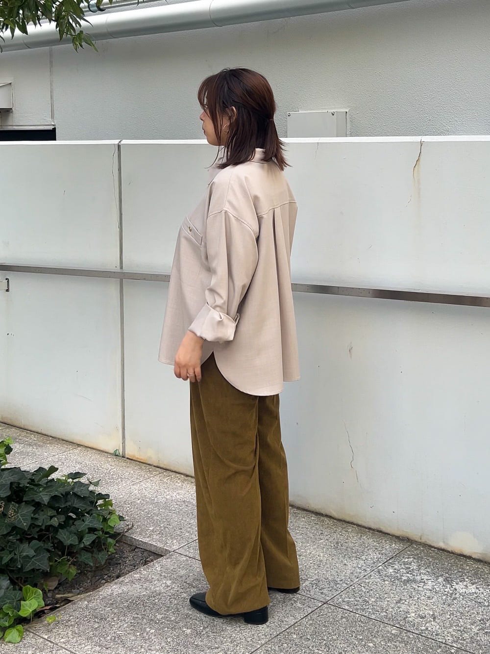 ちびゆきさんの「grove｜【カセット服/選べる着丈】洗濯機で洗えるオーバーシャツ」を使ったコーディネート