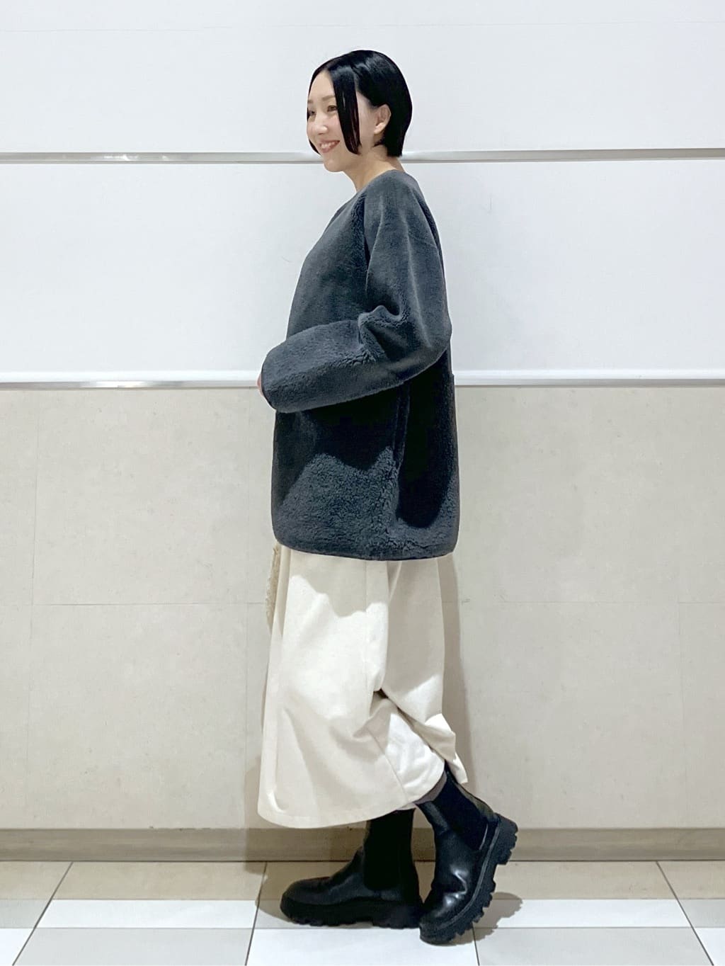eriko さんの「Dessin｜【2WAY】フェイクムートンコート」を使ったコーディネート