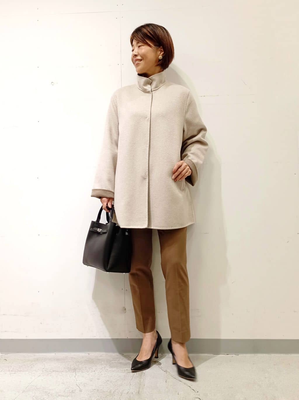 Kさんの「INDIVI｜【洗える／体型カバー】美シルエットニット」を使ったコーディネート