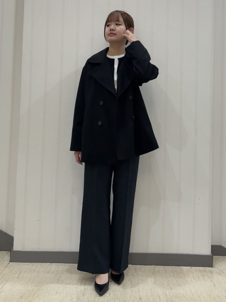 ちひさんの「INDIVI｜【通年活躍！／アンサンブル可能】クルーネックカーディガン」を使ったコーディネート