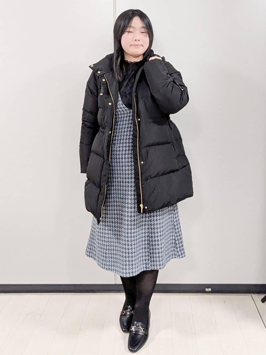 Nonさんの「index｜KAWADAダウンドロストミドルコート【撥水／洗濯機OK／2WAY／静電気防止裏地】《XS～3L》」を使ったコーディネート