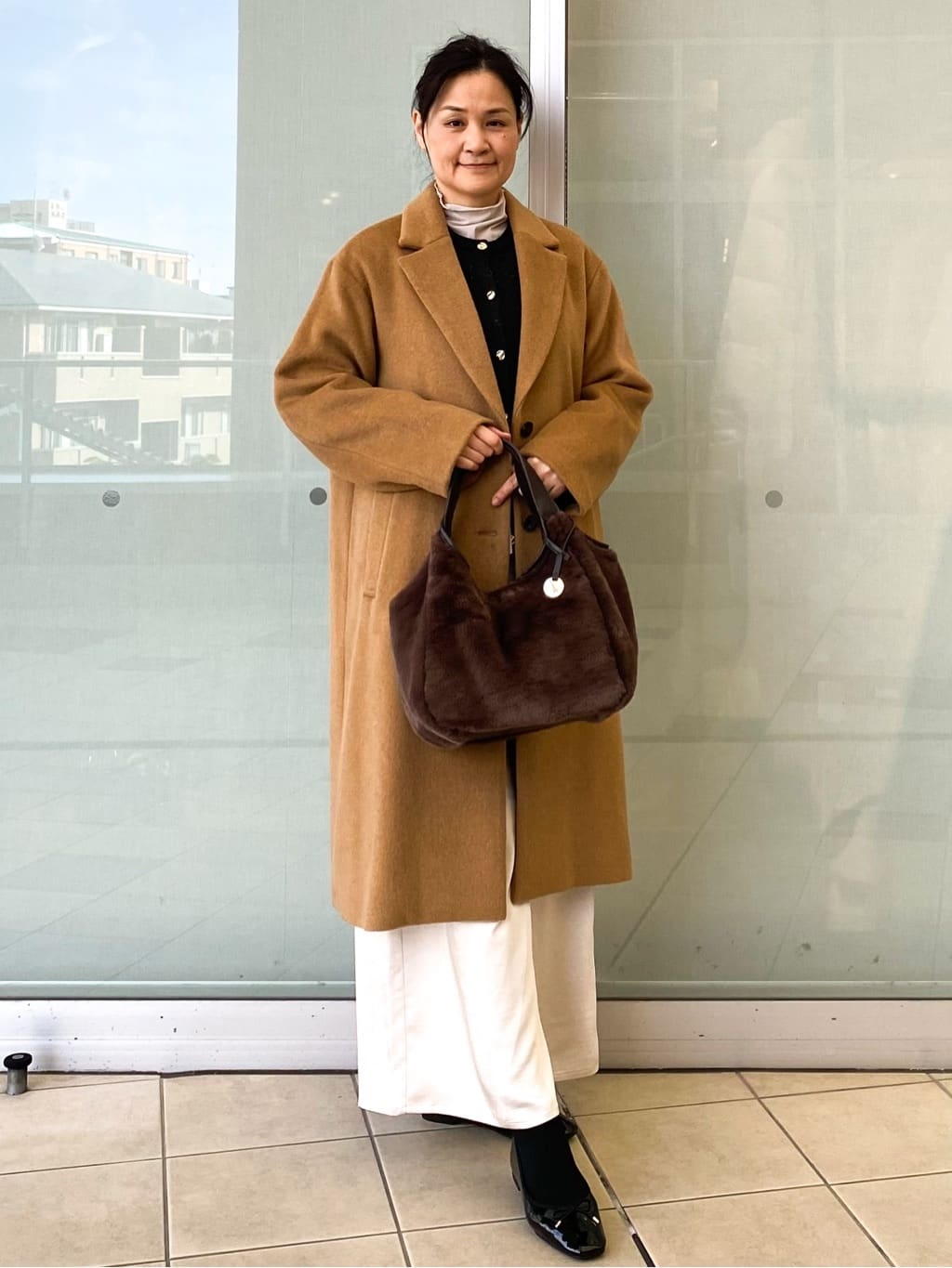 Jeanさんの「OPAQUE.CLIP｜カシミヤブレンドウールチェスターコート」を使ったコーディネート