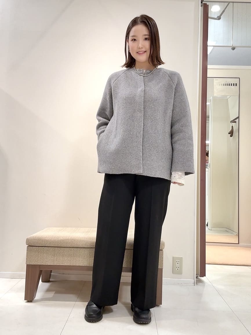 YUIさんの「UNTITLED｜【軽アウター/ミドル丈】ウールニットコーディガン」を使ったコーディネート