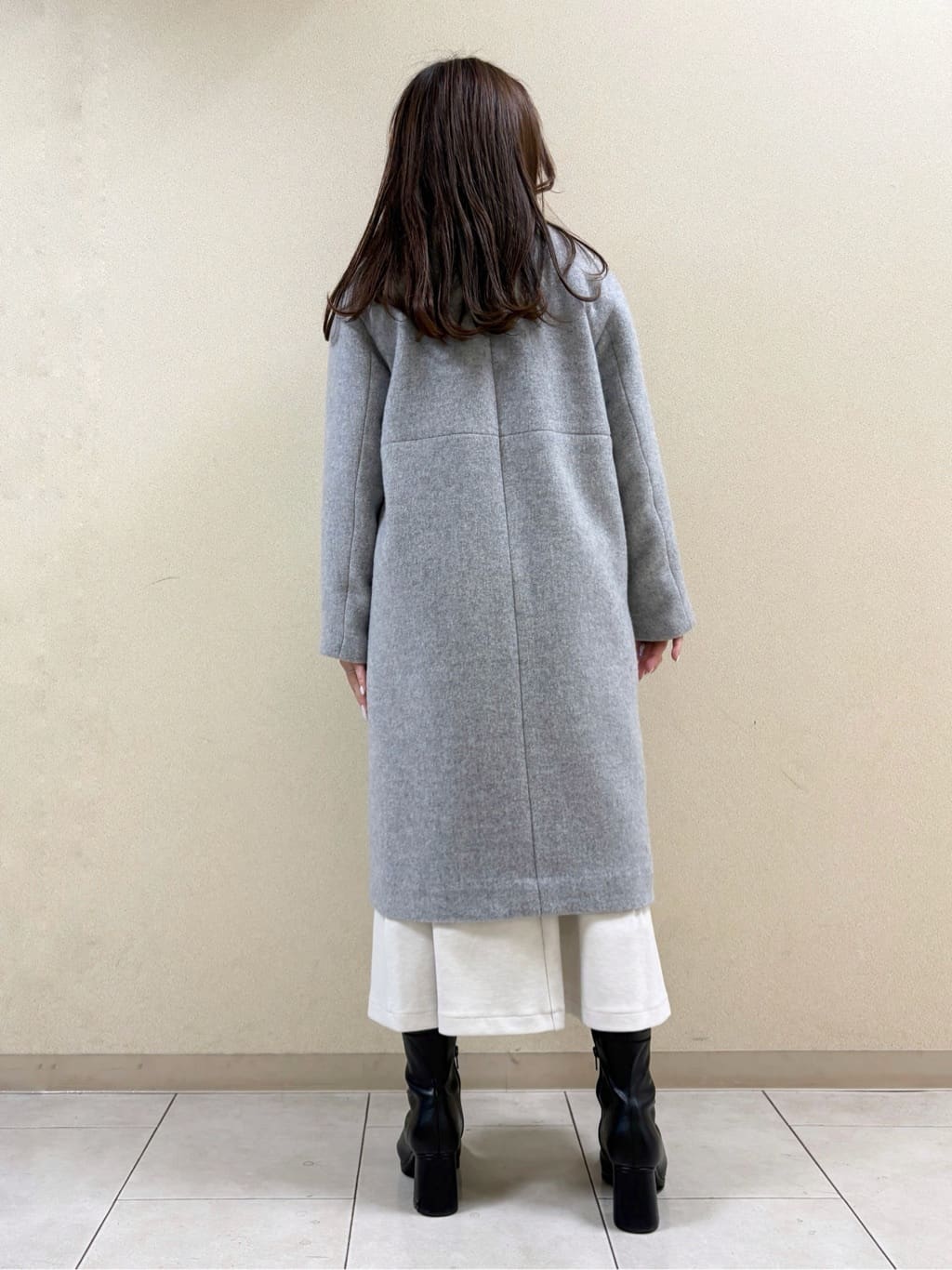 kahoさんの「INDIVI｜【軽量／ウール混】ライトフォルム ロングコート」を使ったコーディネート