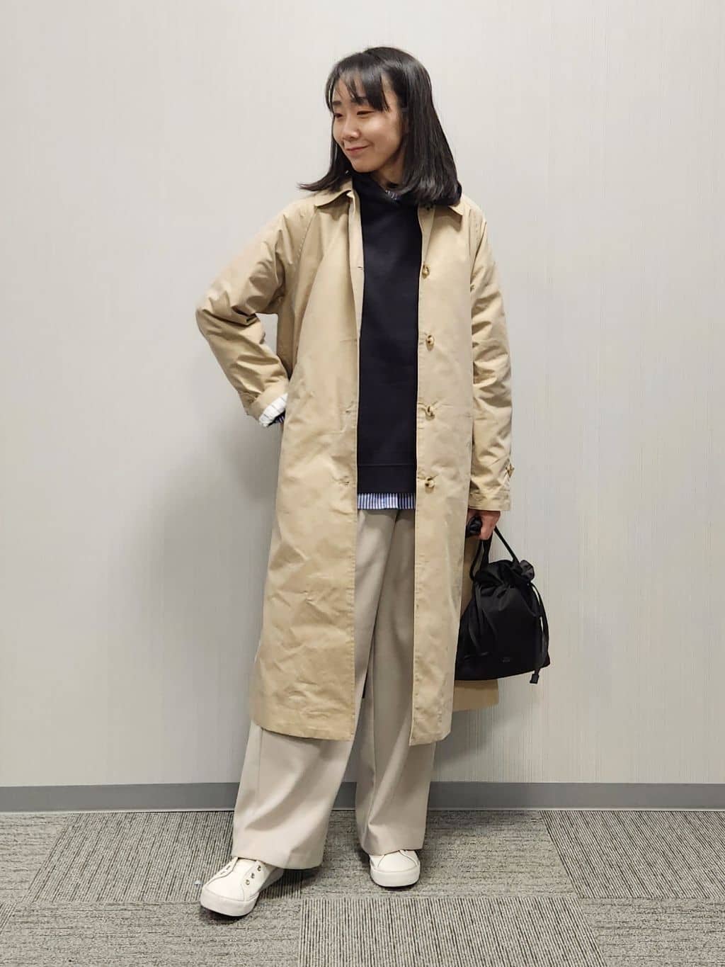 naraさんの「Dessin｜シャンブレースプリングコート」を使ったコーディネート
