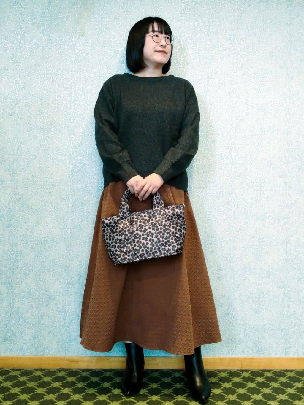 みいさんの「index｜サイド編地切替ニットトップス／セットアップ対応【洗濯機OK】」を使ったコーディネート