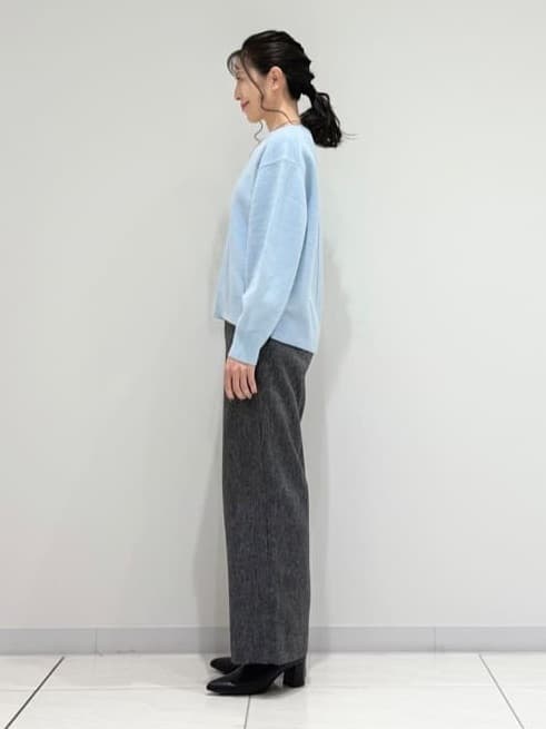 kayoさんの「INDIVI｜【褒められパンツ／ウール混】ウォームウール ワイドパンツ」を使ったコーディネート