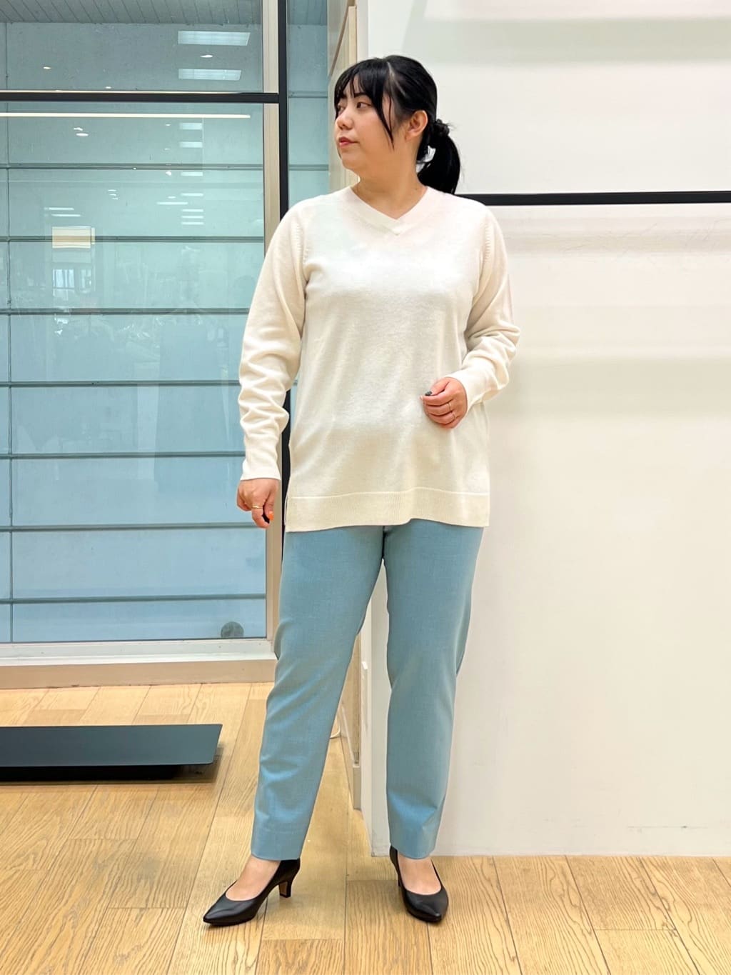 shimaさんの「INDIVI｜【洗える／裏起毛】ストレッチウォームパンツ」を使ったコーディネート