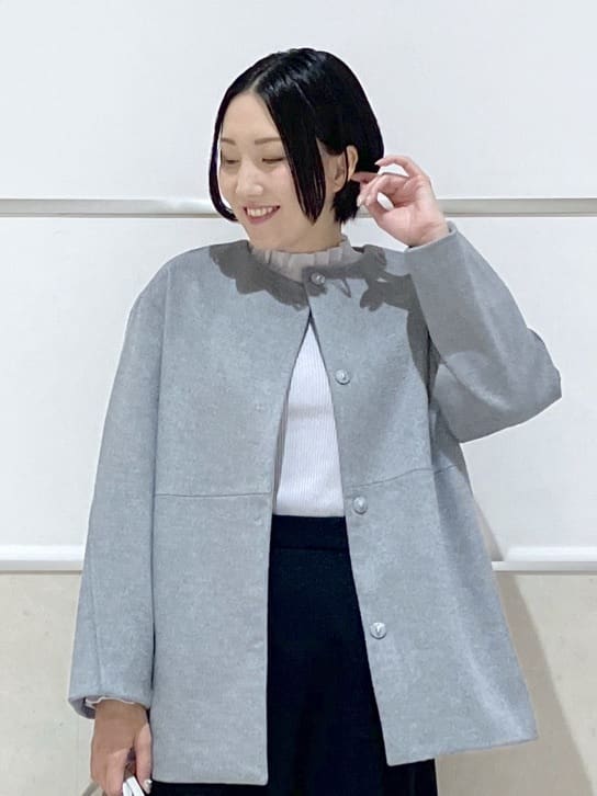 eriko さんの「Dessin｜【洗える】オーガンジーフリルニット」を使ったコーディネート