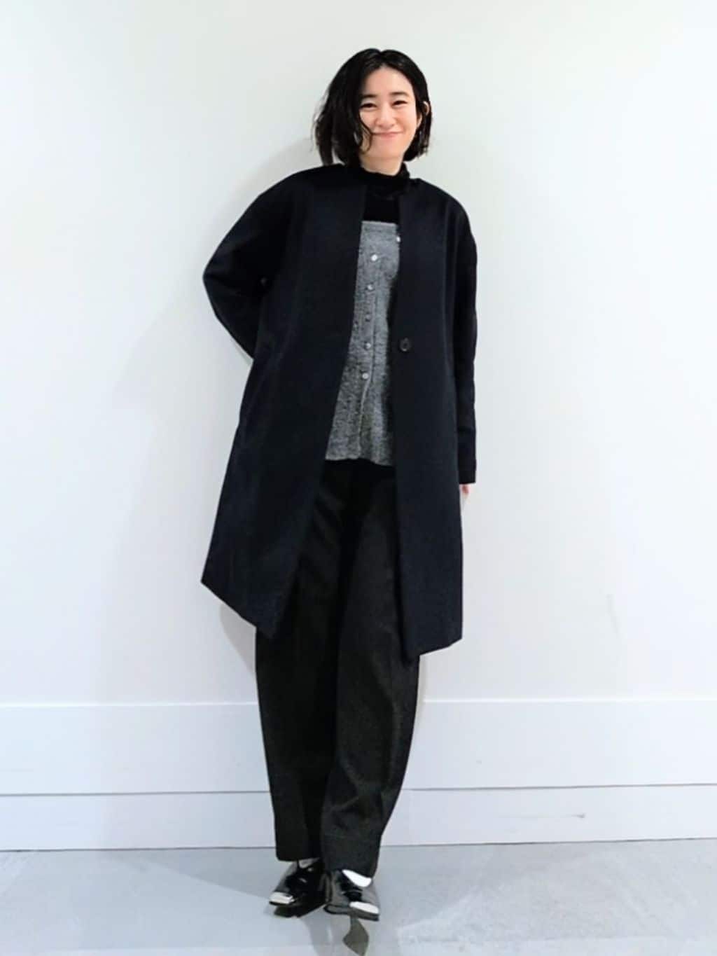 ミズタさんの「UNTITLED｜【ハイネック/レイヤード/重ね着におすすめ】トリコットベロア シアーインナー」を使ったコーディネート