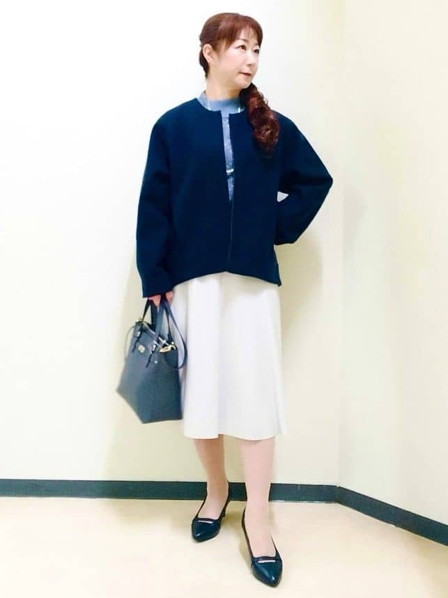 花さんの「Reflect｜【ゆったりシルエット】ジャージメルトンコクーンジャケット」を使ったコーディネート