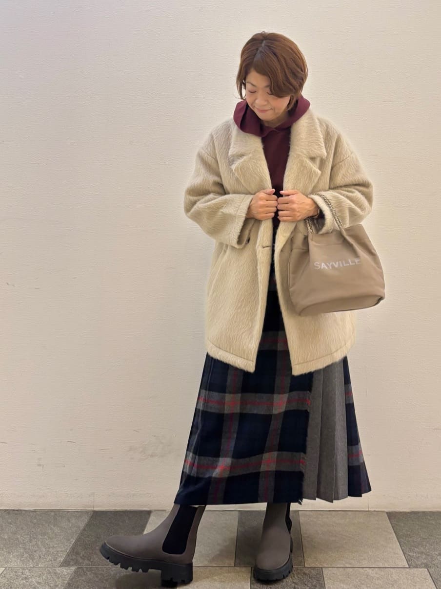 Haruさんの「Dessin｜シャギーコート」を使ったコーディネート