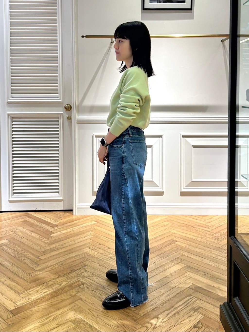 cocoさんの「DRESSTERIOR｜◆ウォッシャブルコットンカシミヤプルオーバーニット」を使ったコーディネート