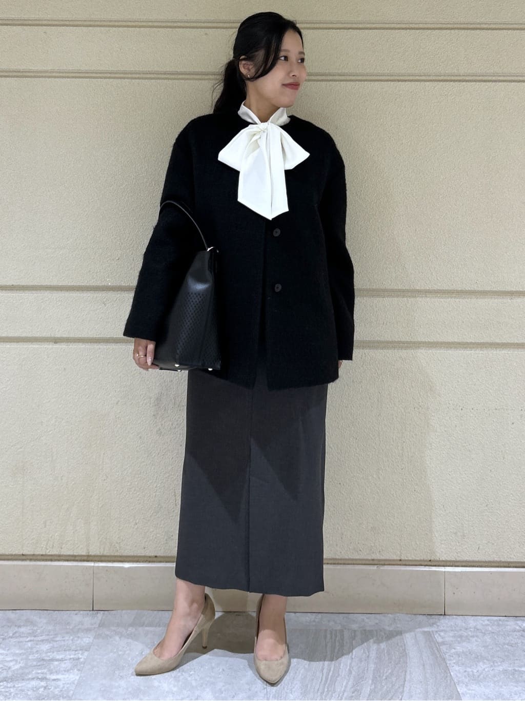 Momokaさんの「COUP DE CHANCE｜【手洗い可／日本製】シアーリボンブラウス」を使ったコーディネート