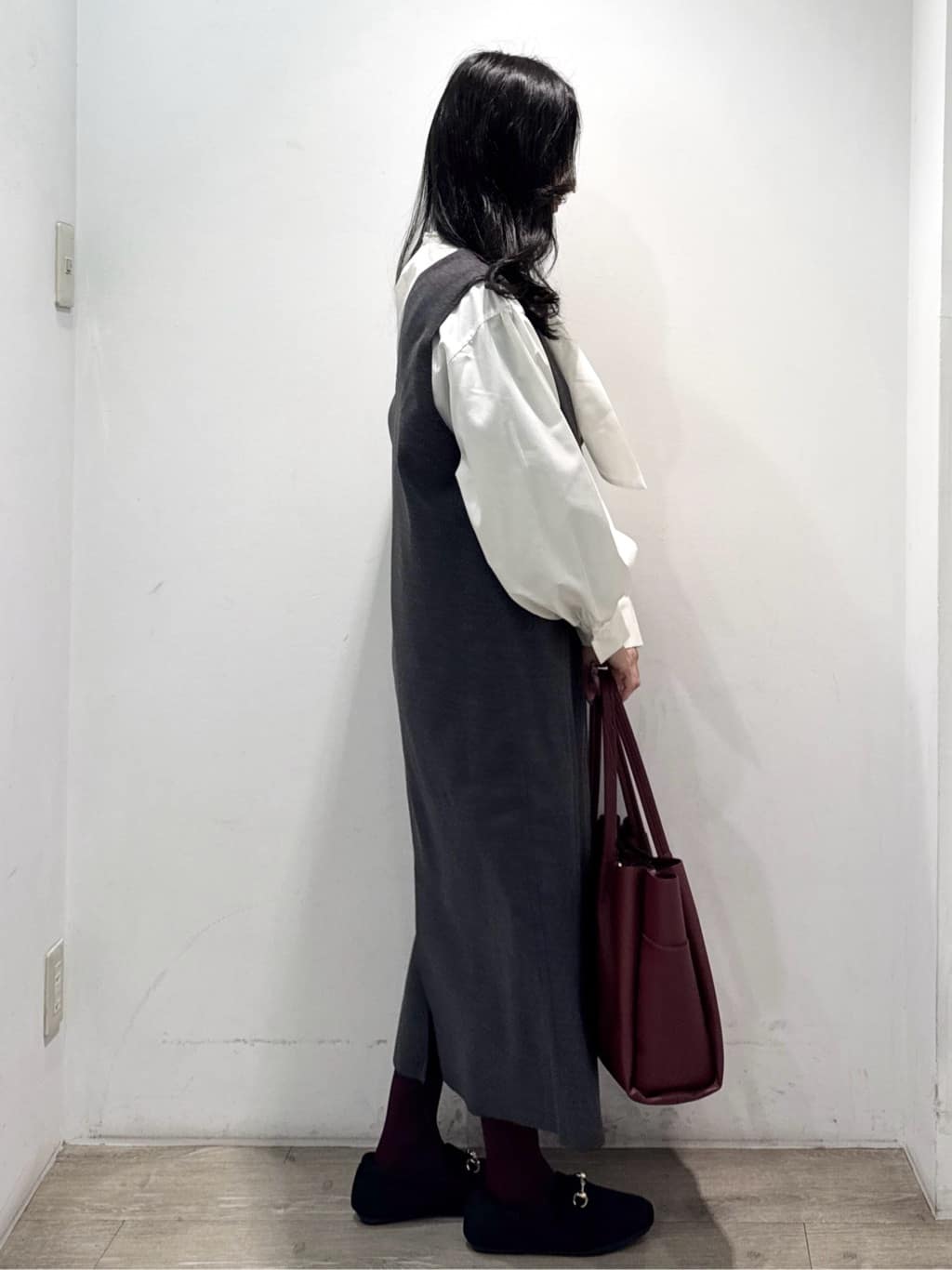 yuicciさんの「OPAQUE.CLIP｜ウールライクジャンパードレス【洗濯機洗い可】」を使ったコーディネート