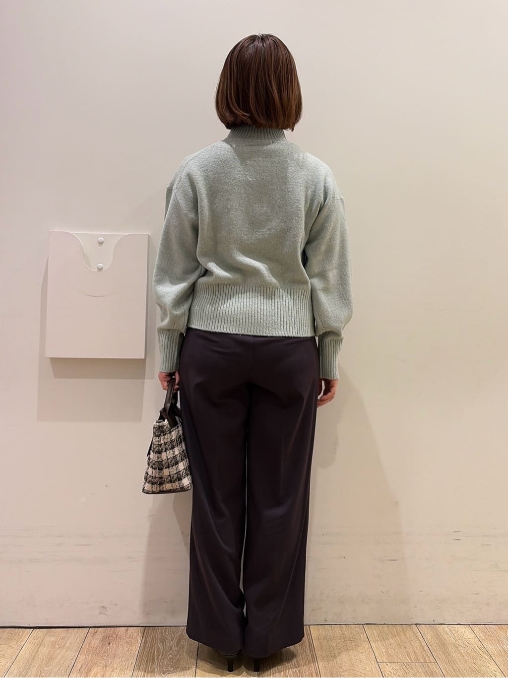 YUKOさんの「index｜選べる2丈 ハイネックカラーミックスラメニット【洗濯機OK】」を使ったコーディネート
