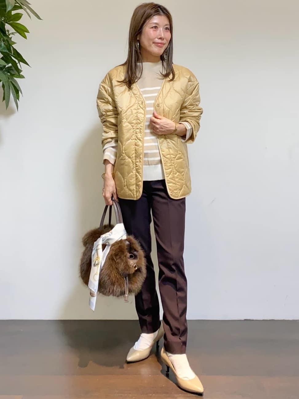 tomoさんの「UNTITLED｜【洗える】モックネックミラノリブニット」を使ったコーディネート