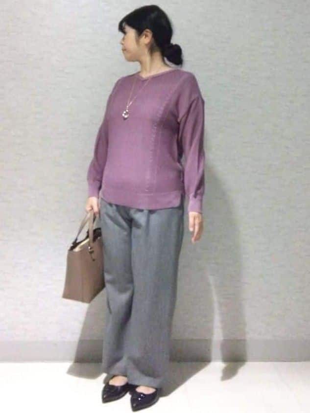 sakoさんの「Reflect｜【パンツ合わせにぴったり◎】ゆったりオフボディニット」を使ったコーディネート