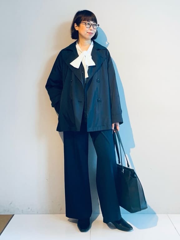 murayamaさんの「INDIVI｜【2点セット／洗える】ツイードジレ＆ボウタイブラウス」を使ったコーディネート