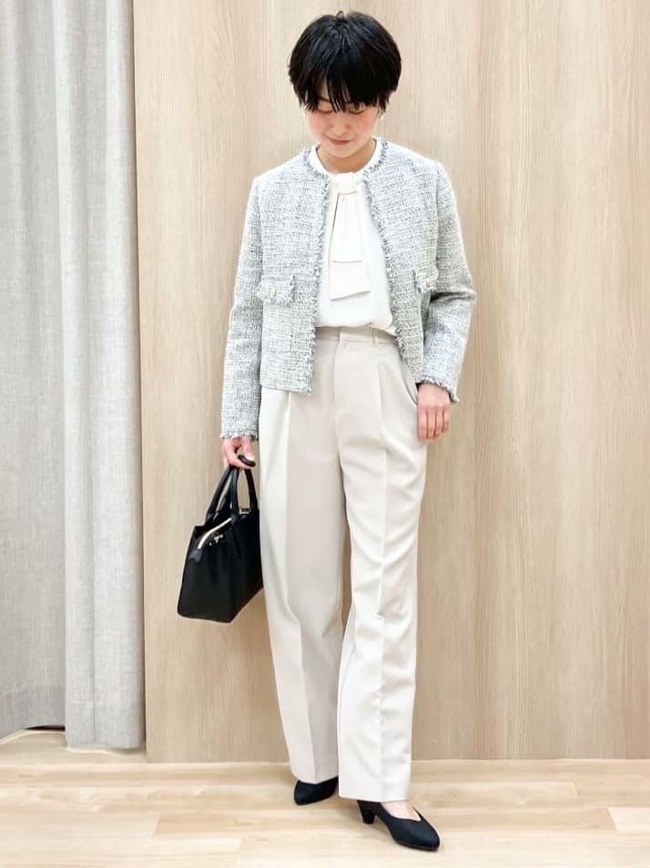 Keiさんの「grove｜【マシンウォッシュ／防シワ/SS-3L】ストレッチワイドパンツ」を使ったコーディネート