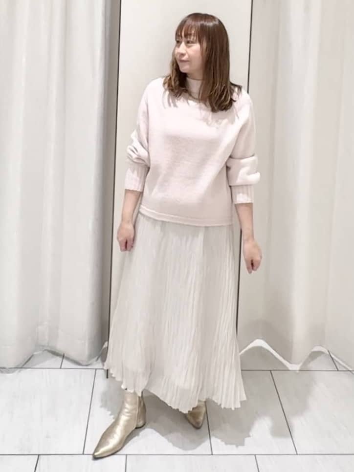 ʏᴜᴋɪᴋᴏさんの「UNTITLED｜【洗える】スポンディッシュ ボトルネックニット」を使ったコーディネート