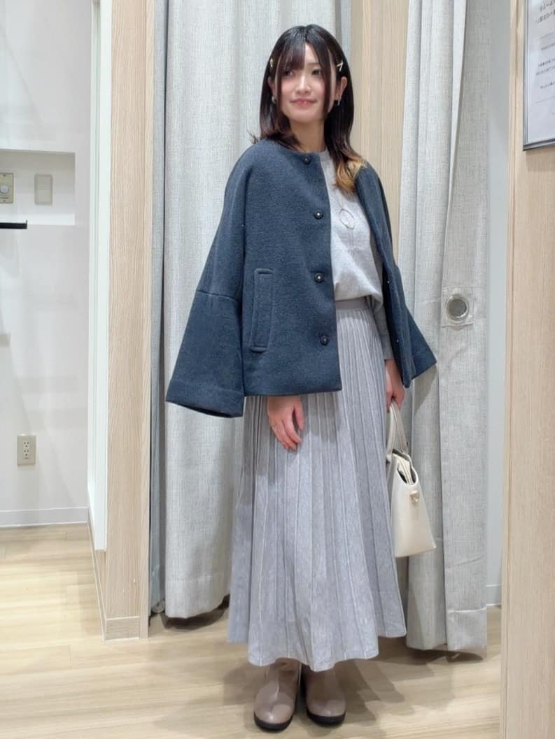 Fumikaさんの「grove｜【ウール混】軽やかに羽織れるショートコート」を使ったコーディネート