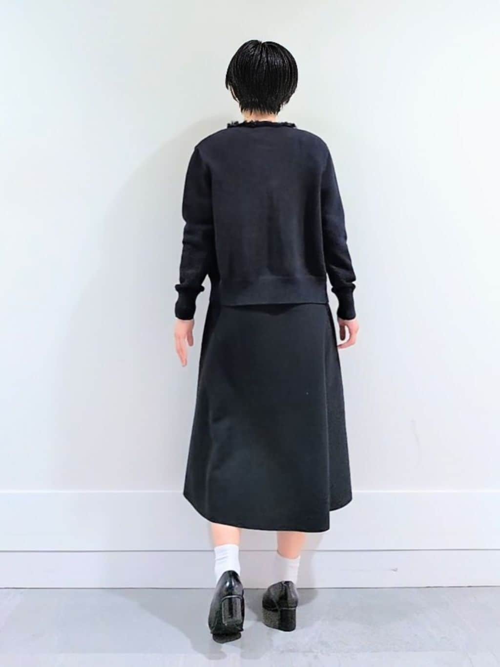 ミズタさんの「UNTITLED｜【洗える/ジャケット風】ツイードニットカーディガン」を使ったコーディネート