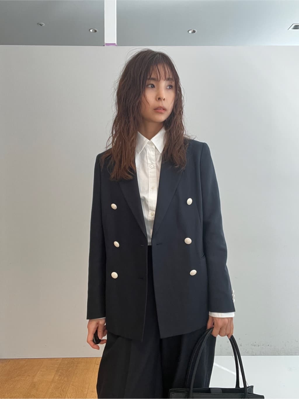 misaさんの「DRESSTERIOR｜【セットアップ可】リネンブレンドダブルブレストジャケット」を使ったコーディネート
