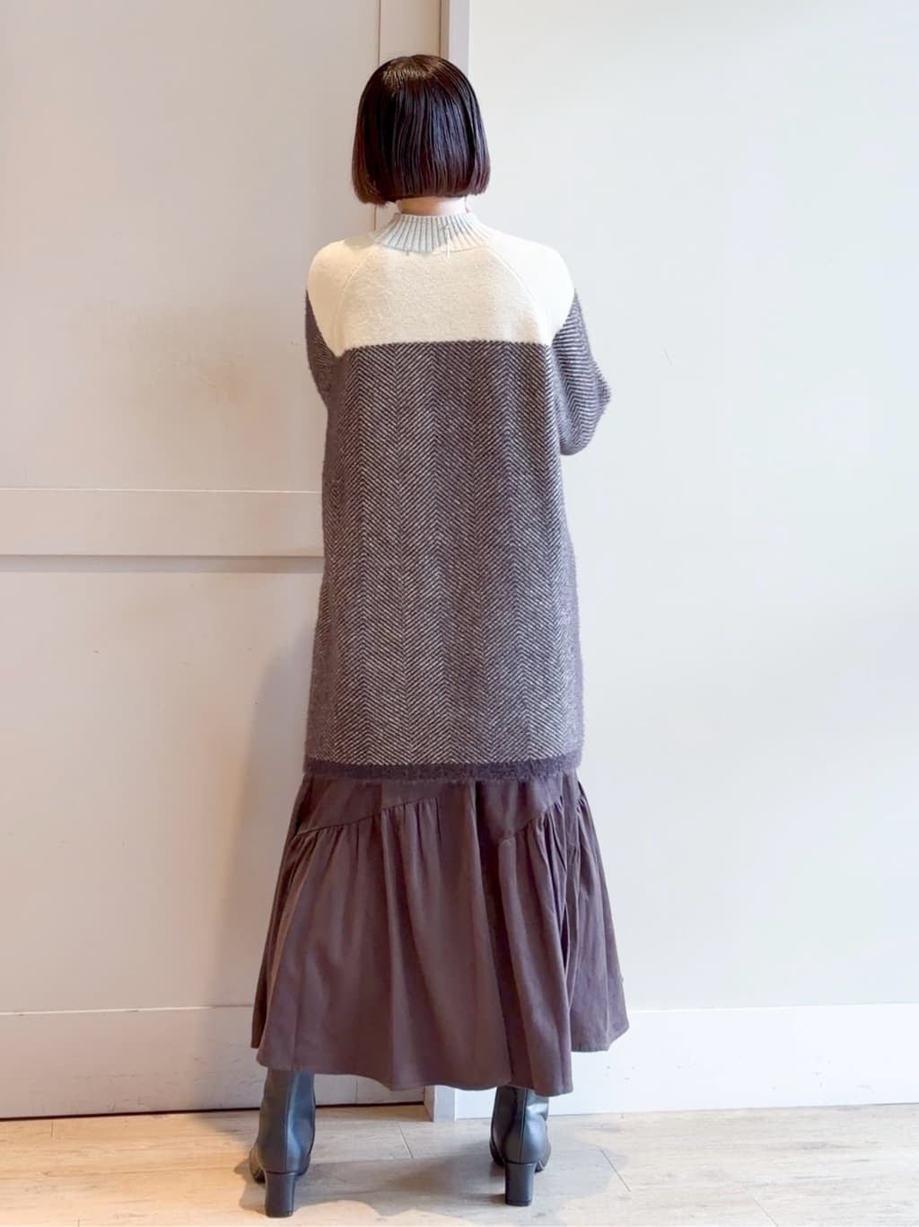 yamakoさんの「grove｜ヘリンボーンジャカードチュニック」を使ったコーディネート