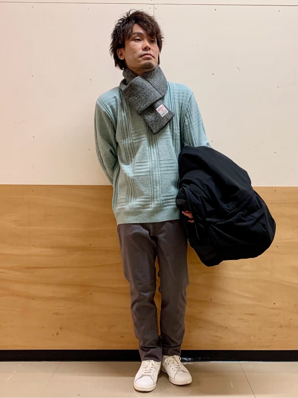 MATUさんの「THE SHOP TK｜【軽くて、暖かい】SORONA／ソロナ 中綿ブルゾン 防風/軽量/洗濯機OK/フード脱着可」を使ったコーディネート