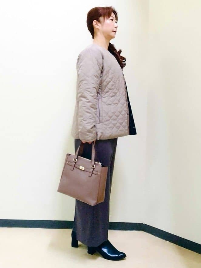 花さんの「Reflect｜【リバーシブルで着られる◎】ダイヤ柄キルトジャケット」を使ったコーディネート